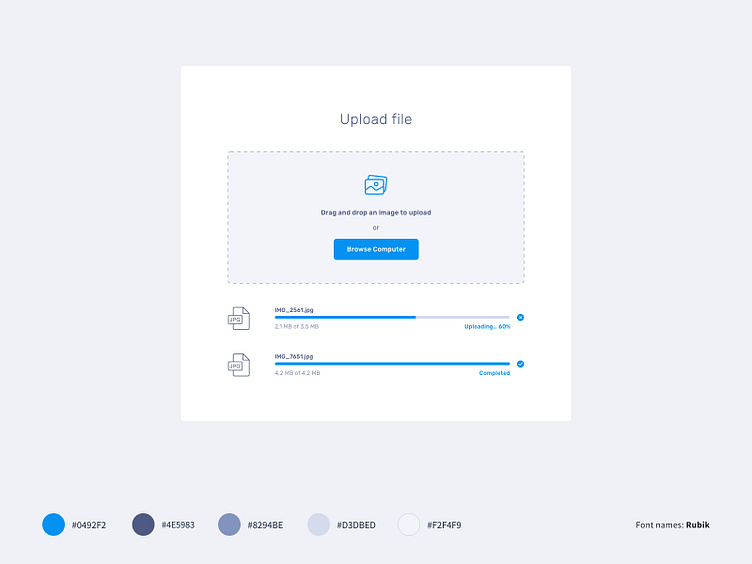 Training 5 - Upload Files UI Design by Seyfeddine Beroual on Dribbble