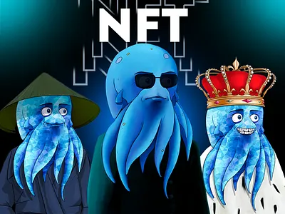 NFT PROMOTION /OCTOPUS / MOTION GRAPHIC 3d animation branding graphic design logo motion graphics ui