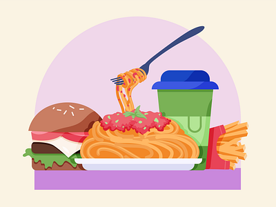 Food - Transaction Background adobe background branding design digital digital art drink eating fast food fintech food illustration illustrator noodles phonepe restaurant spaghetti transaction ui vector