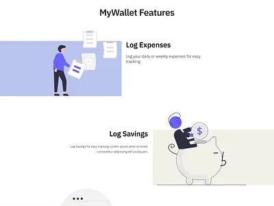 MyWallet Landing Page animation branding landing page logo ui