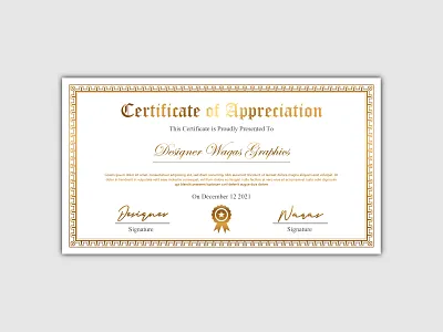 Certificate Design branding clean design graphic design illustration vector