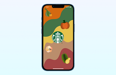 Daily UI Challenge Day 93 - Split screen 100dayuichallenge dailyuichallenge day93 design fallvibes illustration mobile psl pumpkinspicelatte splitscreen starbucks ui uiuxdesign ux