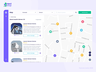 UX/UI for Next Stop animation applicaiton design googlemap inspiration map purple realestate retail ui ux
