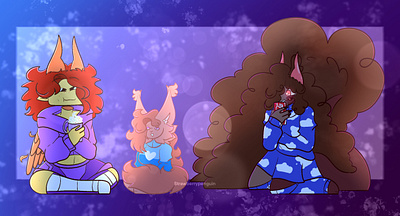 Goddess Trio app design digital graphic design illustration originalcharacter procreate