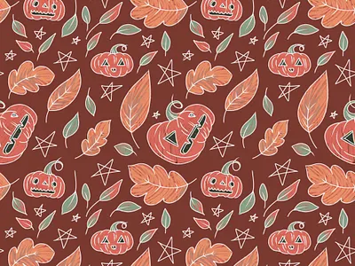 Cute Halloween Repeating Pattern design graphic design illustration pattern