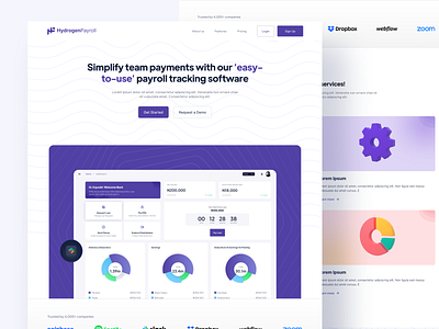 SaaS Landing Page 3d app design figma gradients illustration landing page minimal purple saas landing page ui ux website white