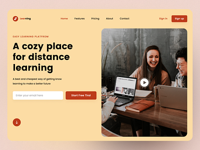 Learning Website Project app design typography ui ux website