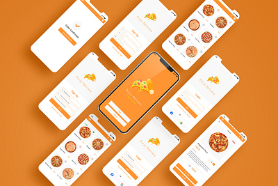 Pizza App Delivery app branding design graphic design illustration logo ui ux vector web