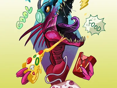 Dinosaur 80s artist cartoon style colors design design charaster dino dinosaur dinosaur art jurassic period print sketch