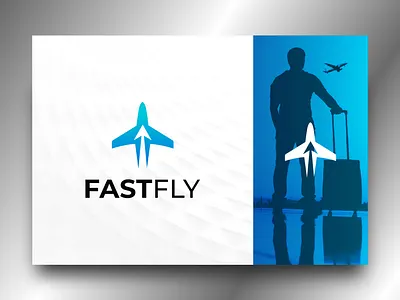 FastFly Plane Logo branding logo logo maker logos modern logo pictorial logo plane technology trend typography ui ux