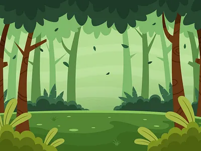 Forest Summer Scenery Background background design flat design forest scenery summer vector