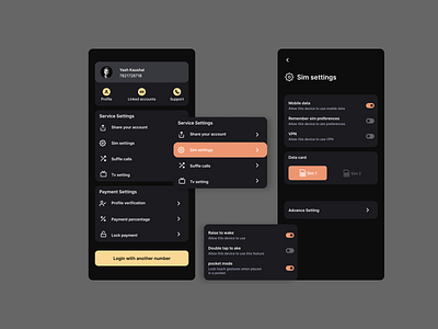 Setting page.. Day 7 challenge #dailyui challenge components dailyui dark theme ui uiux ux visualdesign