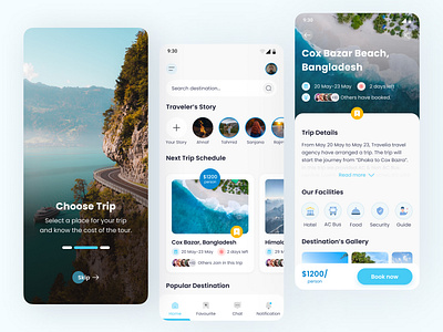 TraveIia-TraveI Agency App android app app design best design booking branding dribbble best shot minimal mobile app modern app tour app tourism travel agency travel app travel tour traveler app travelia traveling trend trip uiux