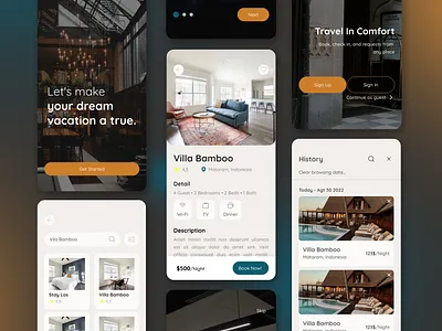 Hotel Booking App - Mobile App Design design graphic design hotel app mobile app ui ux