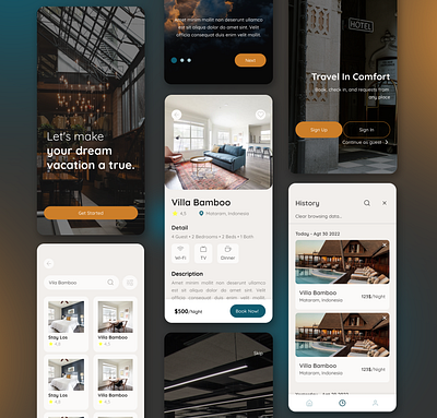 Hotel Booking App - Mobile App Design design graphic design hotel app mobile app ui ux