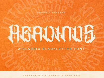 Heavinus – Classic Blackletter Font blackletter classic design font fraktur gothic illustration medieval metal modern new old old english retro typeface typography ui urban vintage web