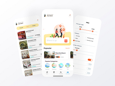 Travel mobile app Ui Design 🗺 anikdeb booking booking app destination flight minimalist tourism travel agency travel app travel tour traveler trip planner ui user interface vacation