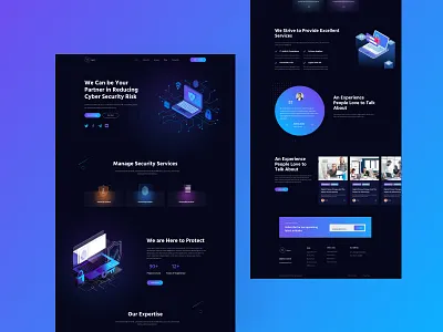 Cybersecurity card cyber cyber security cyber security website cybersecurity hacker identity management internet security landing landing page password privacy protection security security tool trending vpn web design web illustrations website security