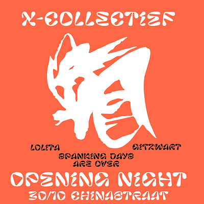 Poster/flyer for X-collectief graphic design