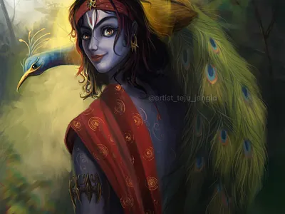 Krishna illustration art design digital art graphic art illustration illustrator