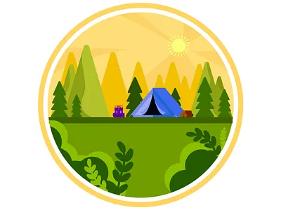 Camping Illustration camping illustration flat illustration illustration