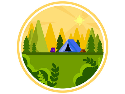 Camping Illustration camping illustration flat illustration illustration