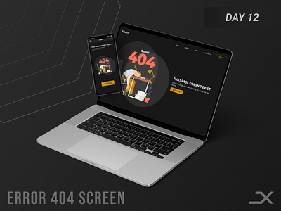 Error 404 Screen 404 app appui design designx error page error404 mobile ui uidesign uiux user interface ux webpage webui