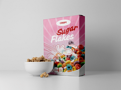 SUGAR FLAKES (CEREAL BOX PACKAGING DESIGN) 2d 3d adobe illustrator animation brand design brand logo branding design flat graphic design illustration illustrator art logo logo design mockup motion graphics package design packaging ui vector