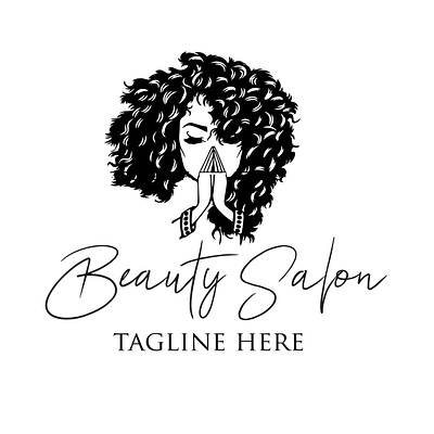 Afro Beauty african girl afro beautlogo beauty illustration vector