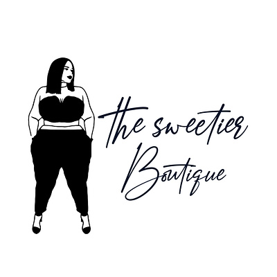 Plus Size boutique logo african girl afro afro women beautlogo beauty boutique branding design design graphic design illustration logo plus size vector