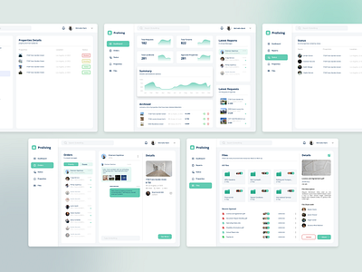 Proliving - Dashboard Property crm dashboard dashboard management dashboard property dashboard real estate dashboard web exploration property real estate saas saas crm ui design web design