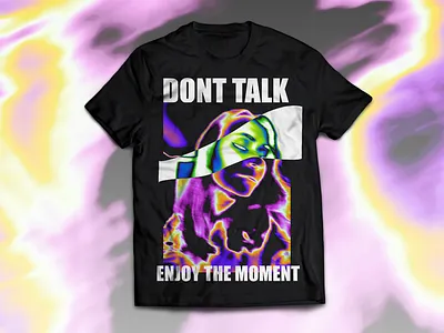 Enjoy the moment 2022 blurry branding exposure graphic design heatmap mock up photoshop print design t shirt textile