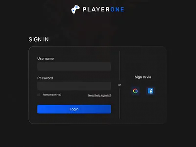 Sign In page dailyui design gaming sign in page ui