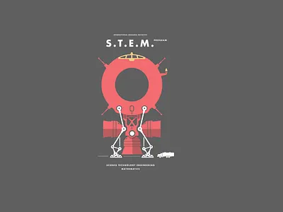Female S.T.E.M. - science technology engineering mathematics 2d design female graphic design hellmark illustration research science space station stem technology
