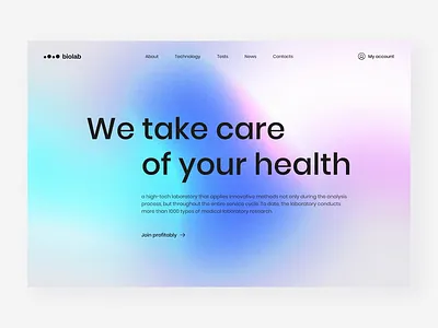 Laboratory website animation design health laboratory medical techwings ui web