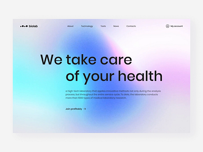 Laboratory website animation design health laboratory medical techwings ui web