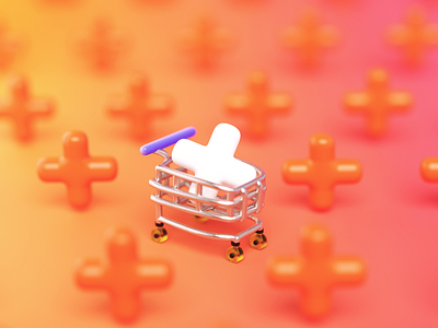 Shopping Cart 3d animation art branding character design fun graphic design illustration logo model