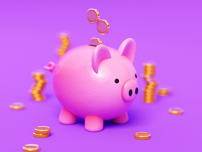 Savings 3d 3dart animation blender blender3d graphic design icons motion graphics render ui