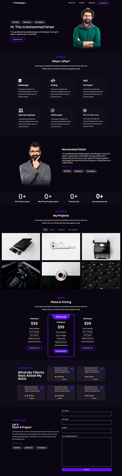 Portfolio website design portfolio portfolio website web deveopment website design website developer wordpress wordpress website
