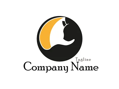 Moon Cat branding design graphic design illustration logo vector