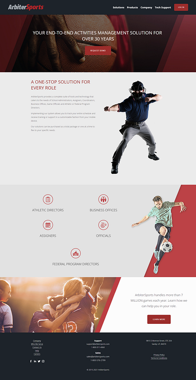 ARBITER SPORTS elementor pro wordpress