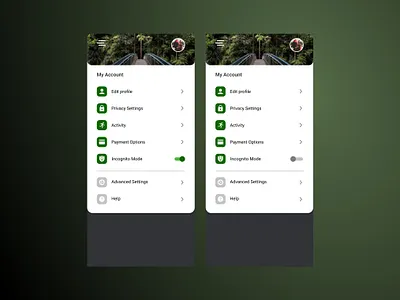 Settings Page dailyui design design challege designlab illustration ui ux