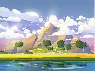 Mountains design graphic design illustration mountains ui ux vector water