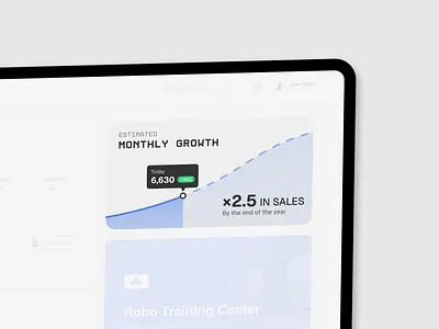 Monthly growth graph card - Daily Design 8 card clean design flat saas ui ux