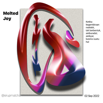 melted joy 3d graphic design