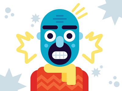 COLD: IT'S COLD illustration vector