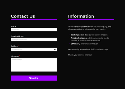 Design Challenge - Contact Form contact form ui ux