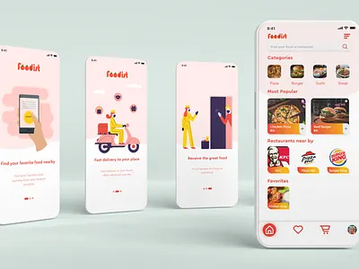 Food delivery app user interface | Landing page | Homepage app app design app logo app ui brand design branding delivery app design food app graphic graphic design homepage illustration landing page logo ui user interface uxui