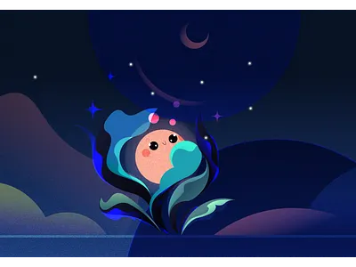 The Birth of a Little Sun art birth flat illustration illustration art space star sun vector