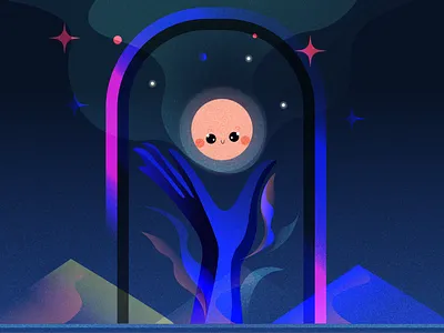 The little Sun has come to Earth art flat illustration illustration art space star sun vector